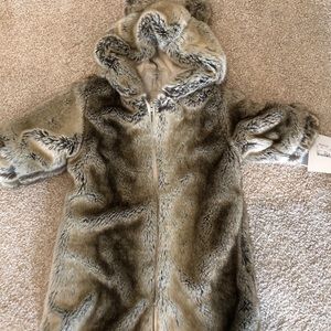 Faux fur baby bunting